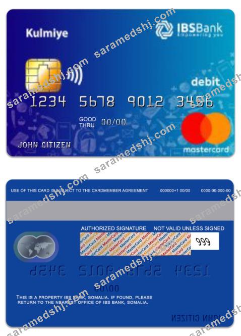 Somalia IBS Bank Kulmiye debit mastercard